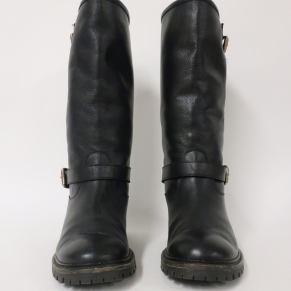 Fendi Motorcycle Boot Black Rabbit Fur-Lined - Picture 4 of 8